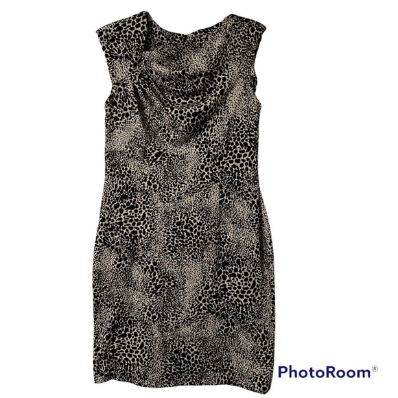 Calvin Klein Animal Print Sheath Dress Size 8 - Picture 1 of 9
